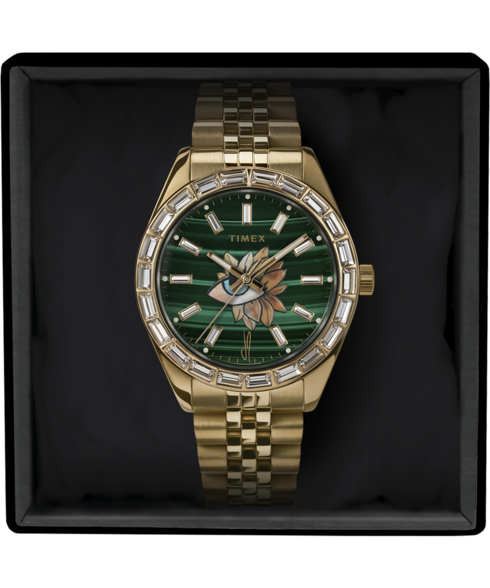 Timex Legacy x Jacquie Aiche Malachite Tribe Eye 36mm Watch