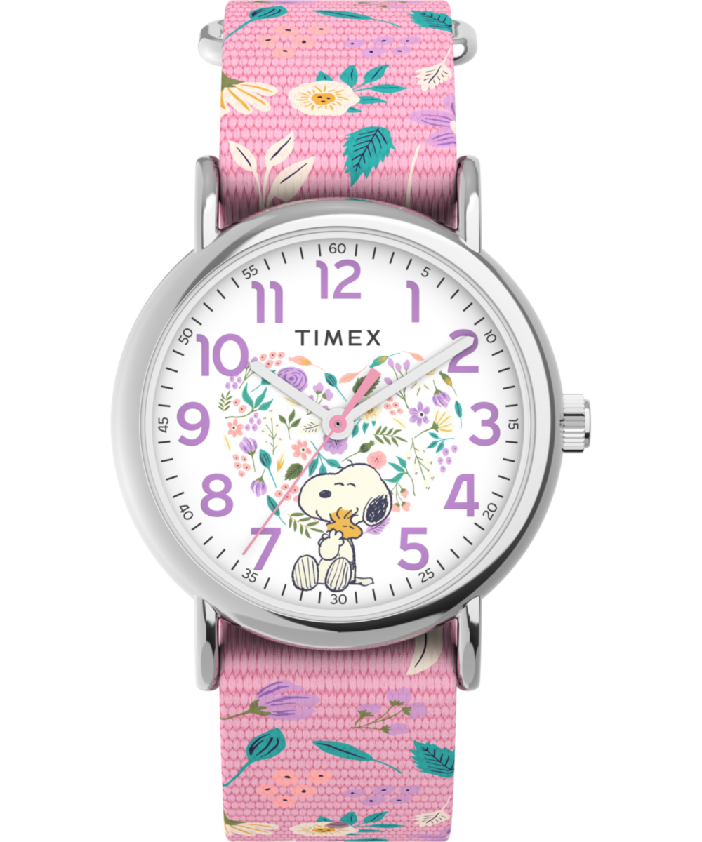 Peanuts® x Timex Weekender In Bloom 38mm Fabric Strap Watch