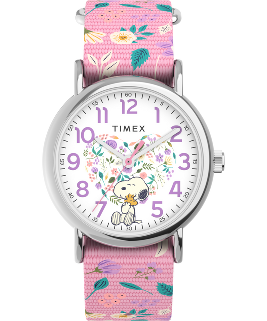 Peanuts® x Timex Weekender In Bloom 38mm Fabric Strap Watch
