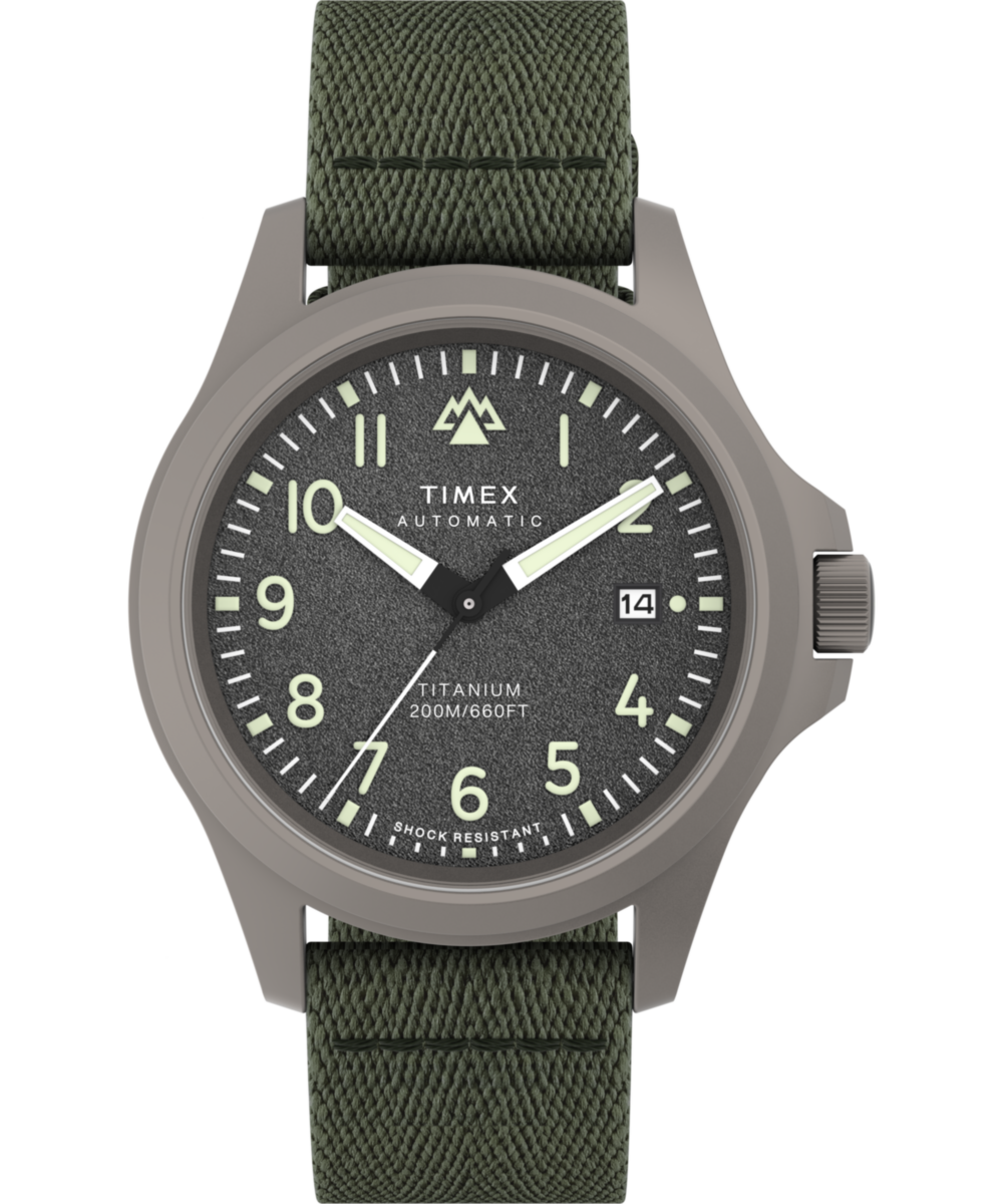 Expedition® Field Post Titanium Automatic 41mm Recycled Fabric Strap Watch