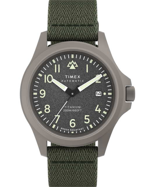 Expedition® Field Post Titanium Automatic 41mm Recycled Fabric Strap Watch