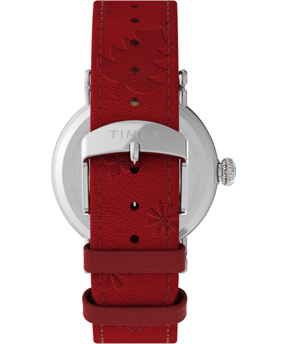 Peanuts® x Timex Standard Snoopy Santa 40mm Leather Strap Watch