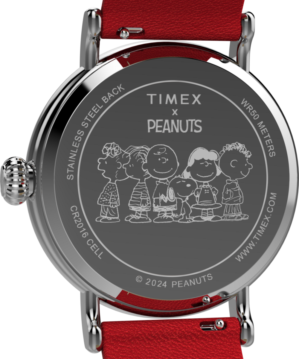 Peanuts® x Timex Standard Snoopy Santa 40mm Leather Strap Watch