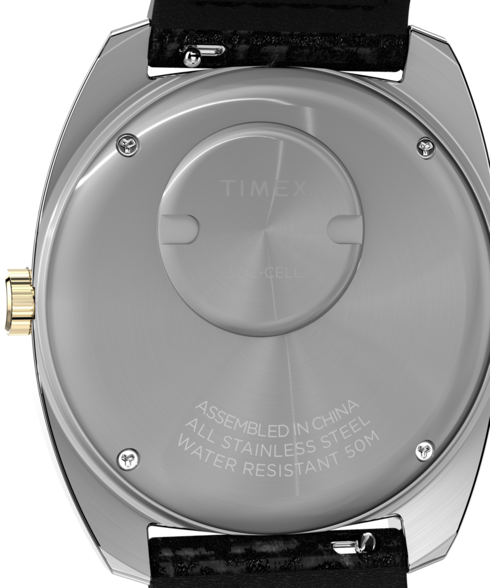 Q Timex® 1978 Day/Date 37.5mm Leather Strap Watch
