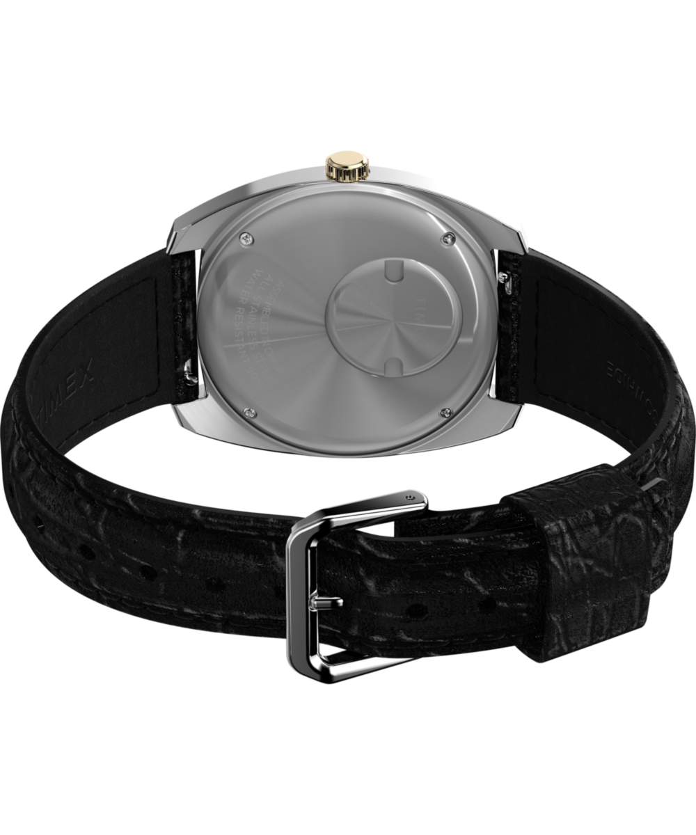 Q Timex® 1978 Day/Date 37.5mm Leather Strap Watch