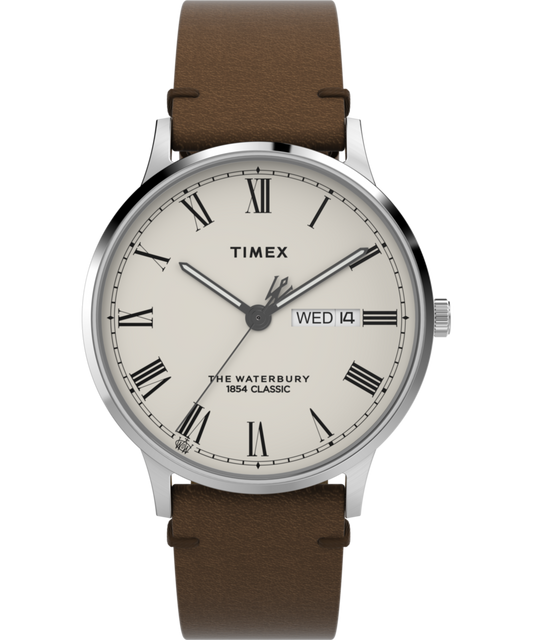 Waterbury Classic 40mm Leather Strap Watch