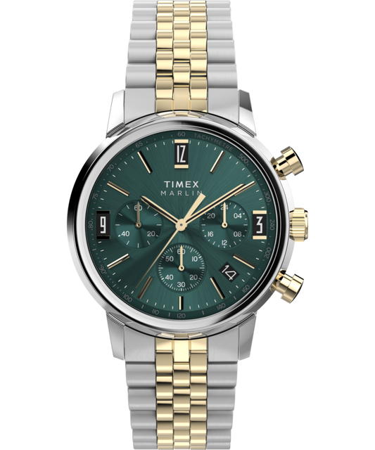 Marlin® Chronograph Tachymeter 40mm Stainless Steel Bracelet Watch 