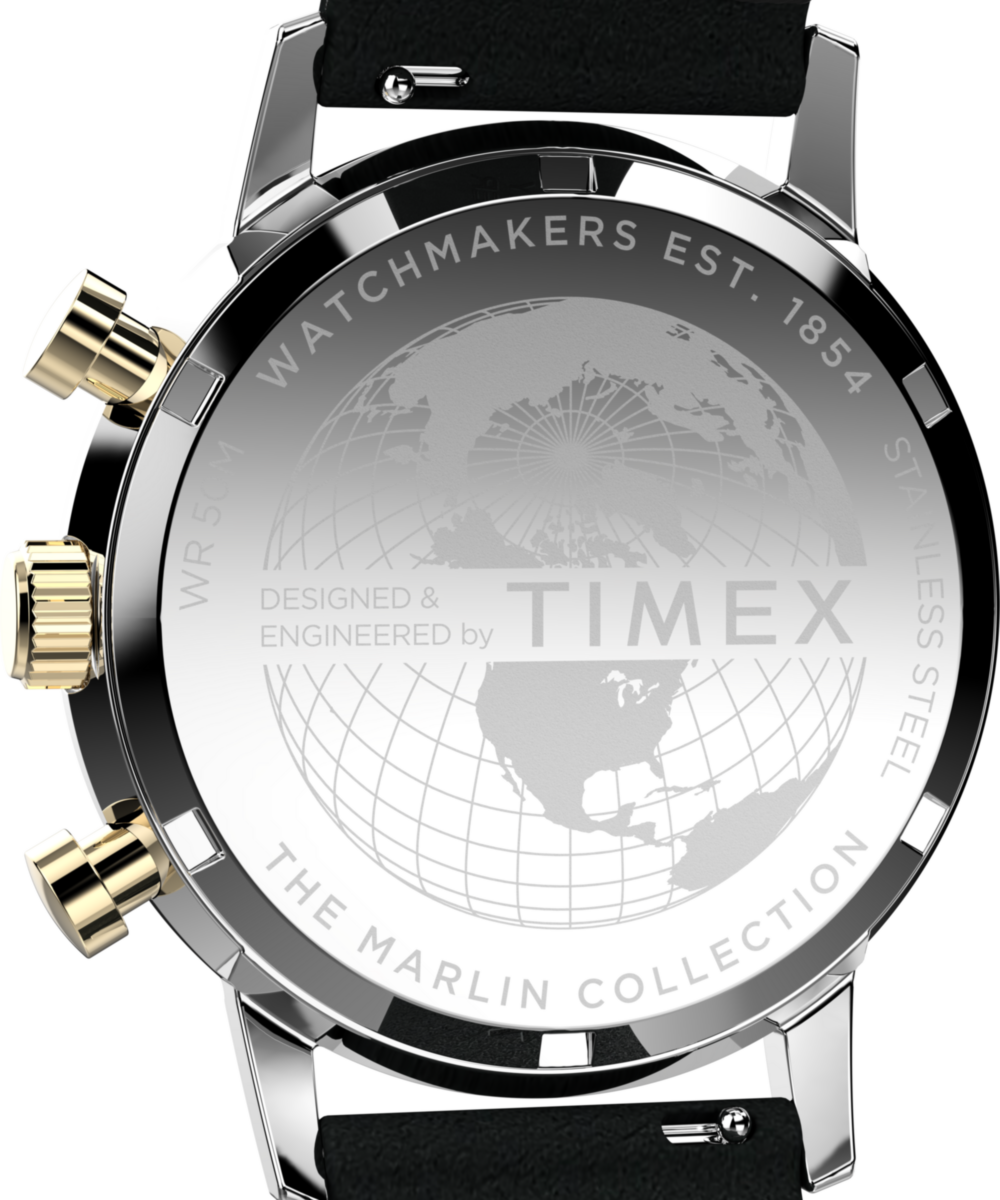 Marlin® Chronograph Tachymeter 40mm Leather Strap Watch 