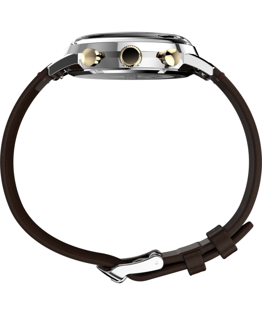 Marlin® Chronograph Tachymeter 40mm Leather Strap Watch 