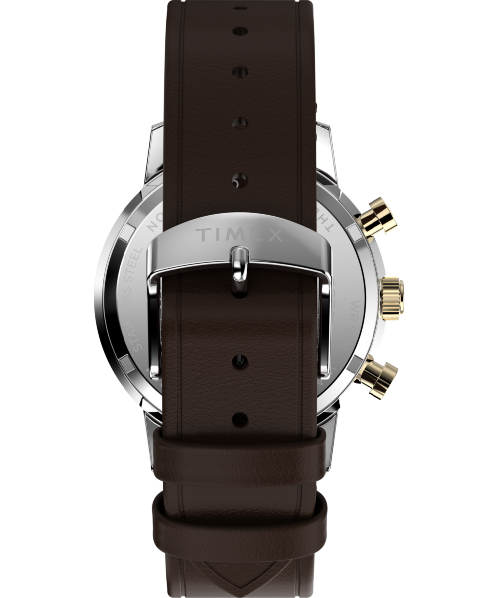 Marlin® Chronograph Tachymeter 40mm Leather Strap Watch 