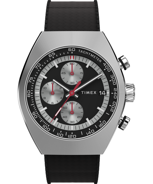 Timex Legacy Tonneau Chronograph 42mm Synthetic Rubber Strap Watch