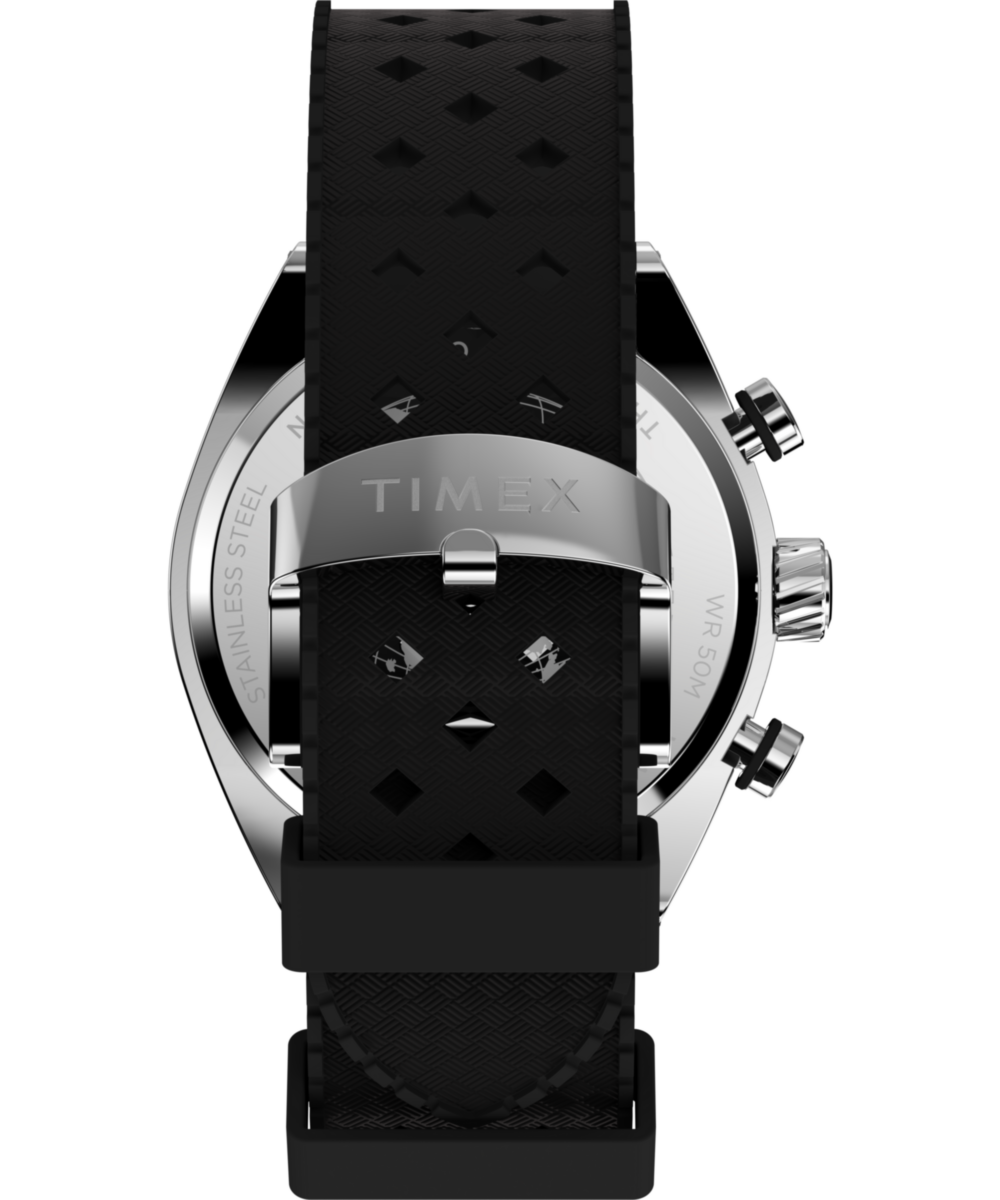 Timex Legacy Tonneau Chronograph 42mm Synthetic Rubber Strap Watch