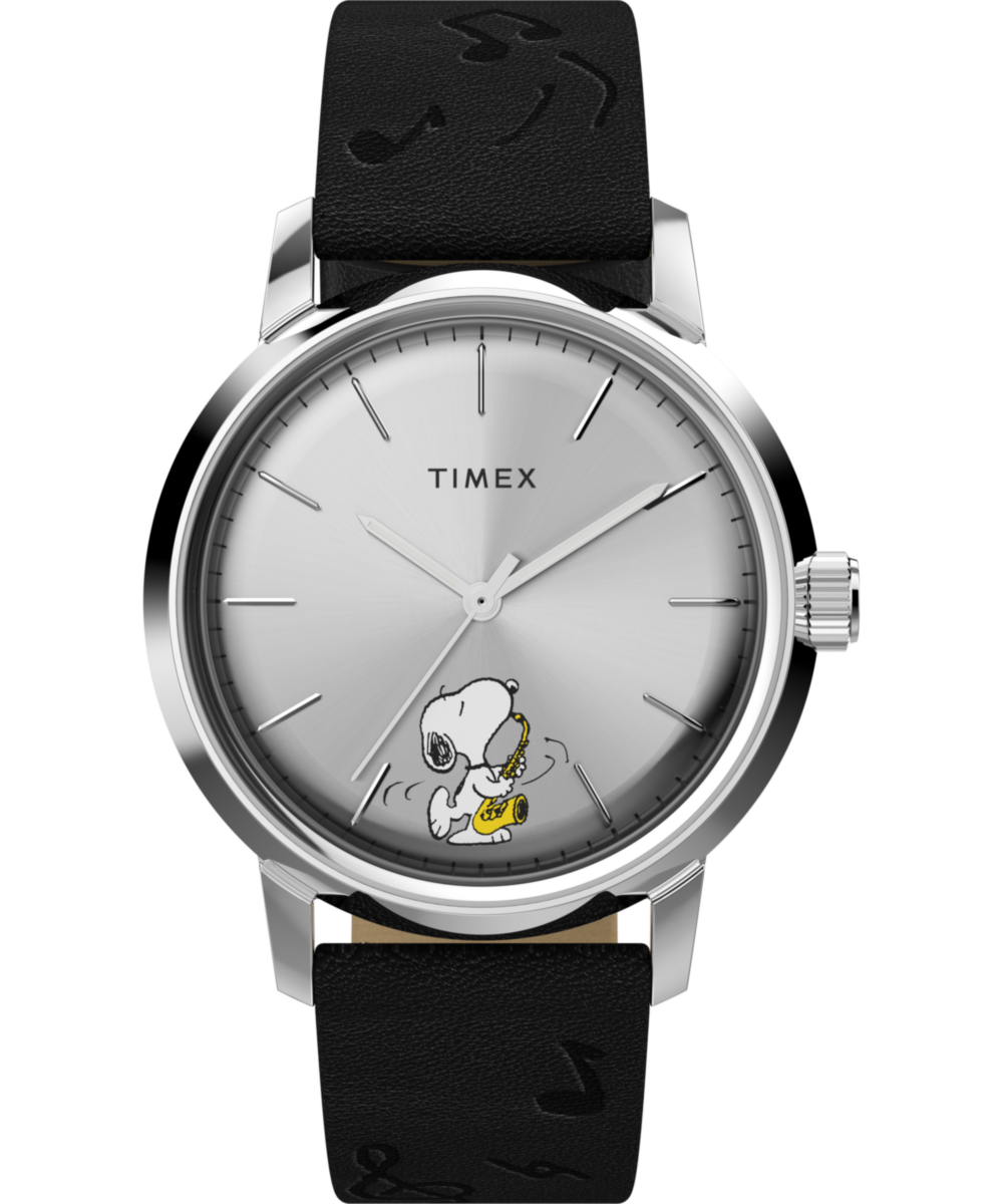 Peanuts® x Timex Marlin® Automatic Saxophonist 40mm Leather Strap Watch