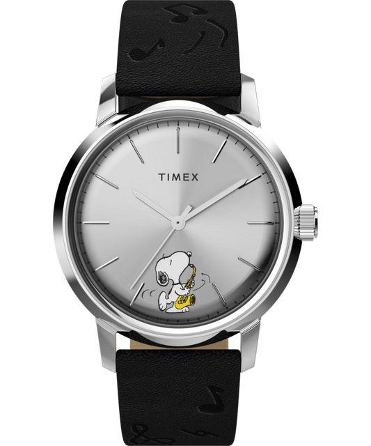 Peanuts® x Timex Marlin® Automatic Saxophonist 40mm Leather Strap Watch
