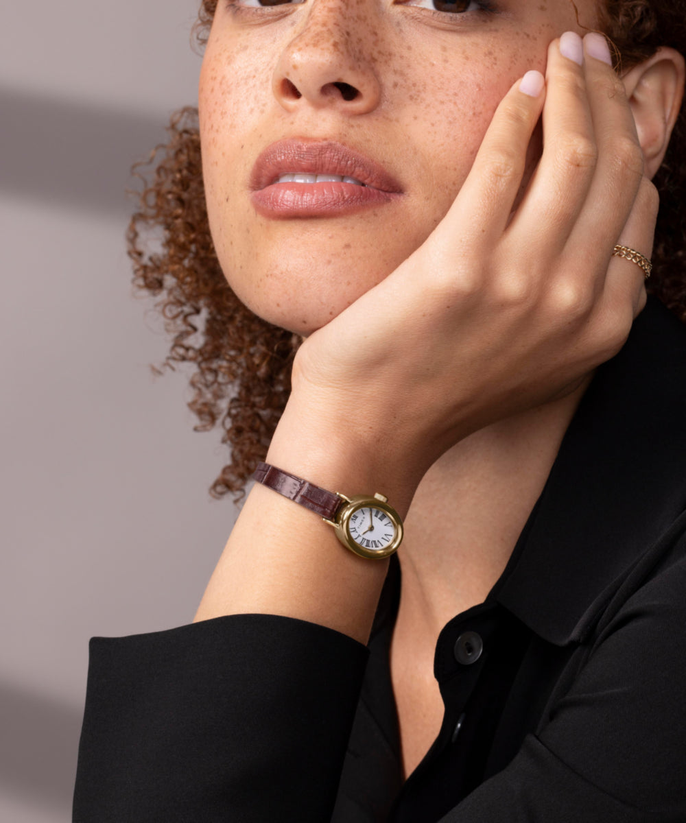 Cavatina 19mm Leather Strap Watch