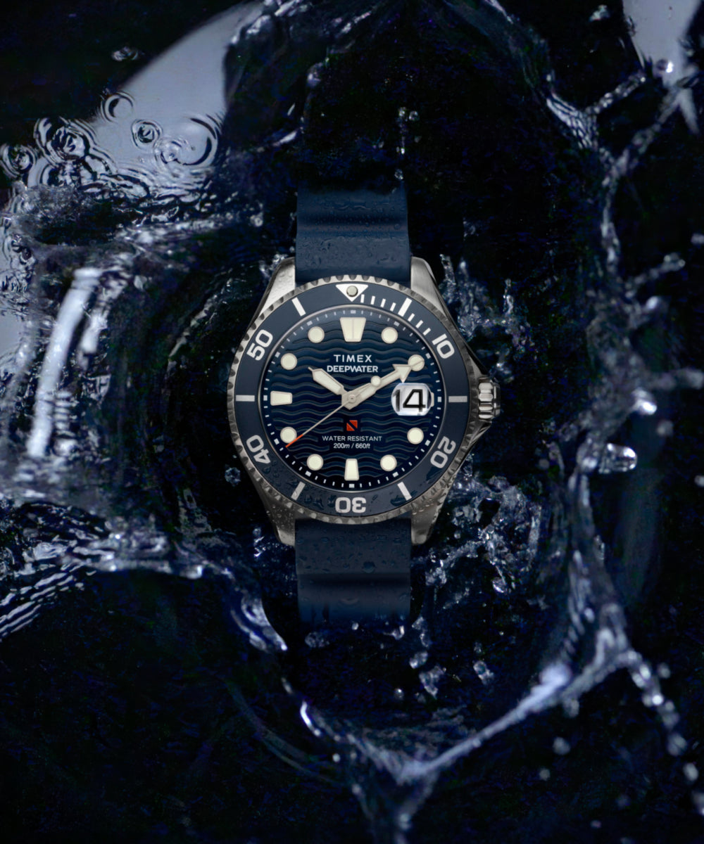 Deepwater Meridian 200 44mm Synthetic Rubber Strap Watch 