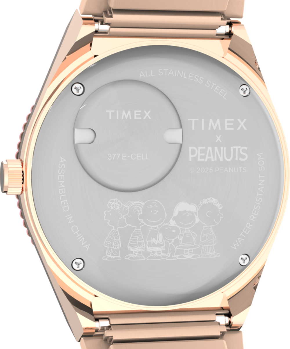 Peanuts® Q Timex® In Bloom 36mm Stainless Steel Expansion Band Watch