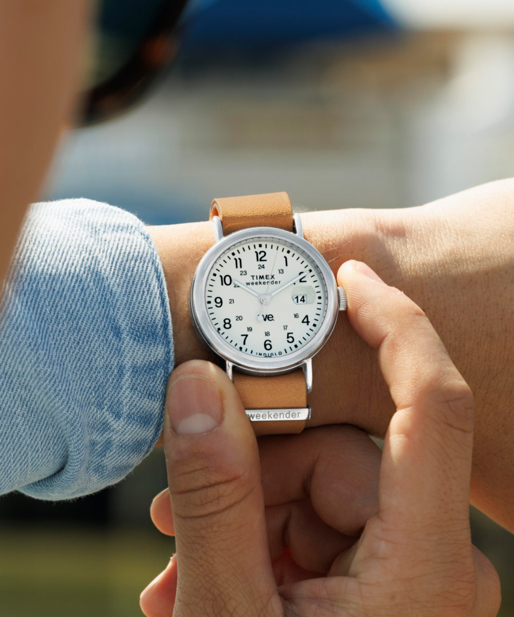 Weekender 37mm Leather Strap Watch