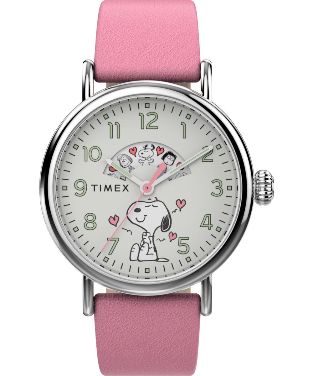 Peanuts x Timex Standard Valentine's 40mm Leather Strap Watch