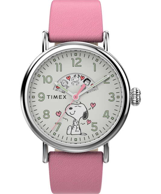 Peanuts x Timex Standard Valentine's 40mm Leather Strap Watch