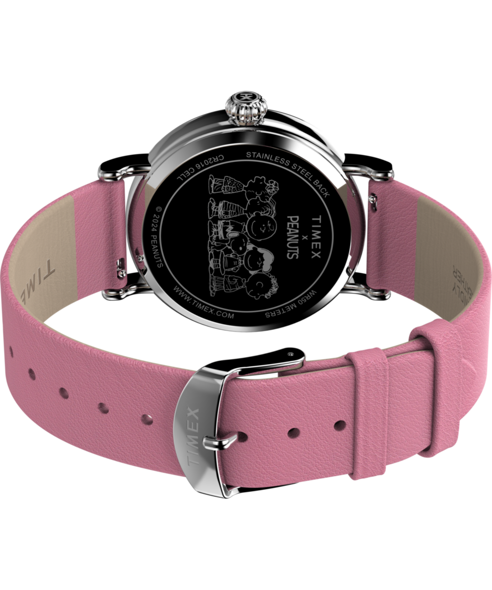 Peanuts x Timex Standard Valentine's 40mm Leather Strap Watch