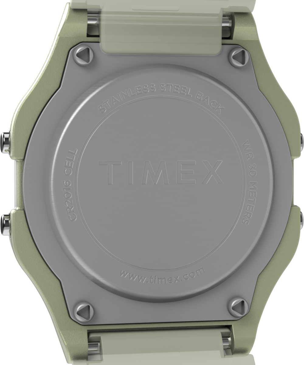 Timex T80 Glow in the Dark 34mm Resin Strap Watch