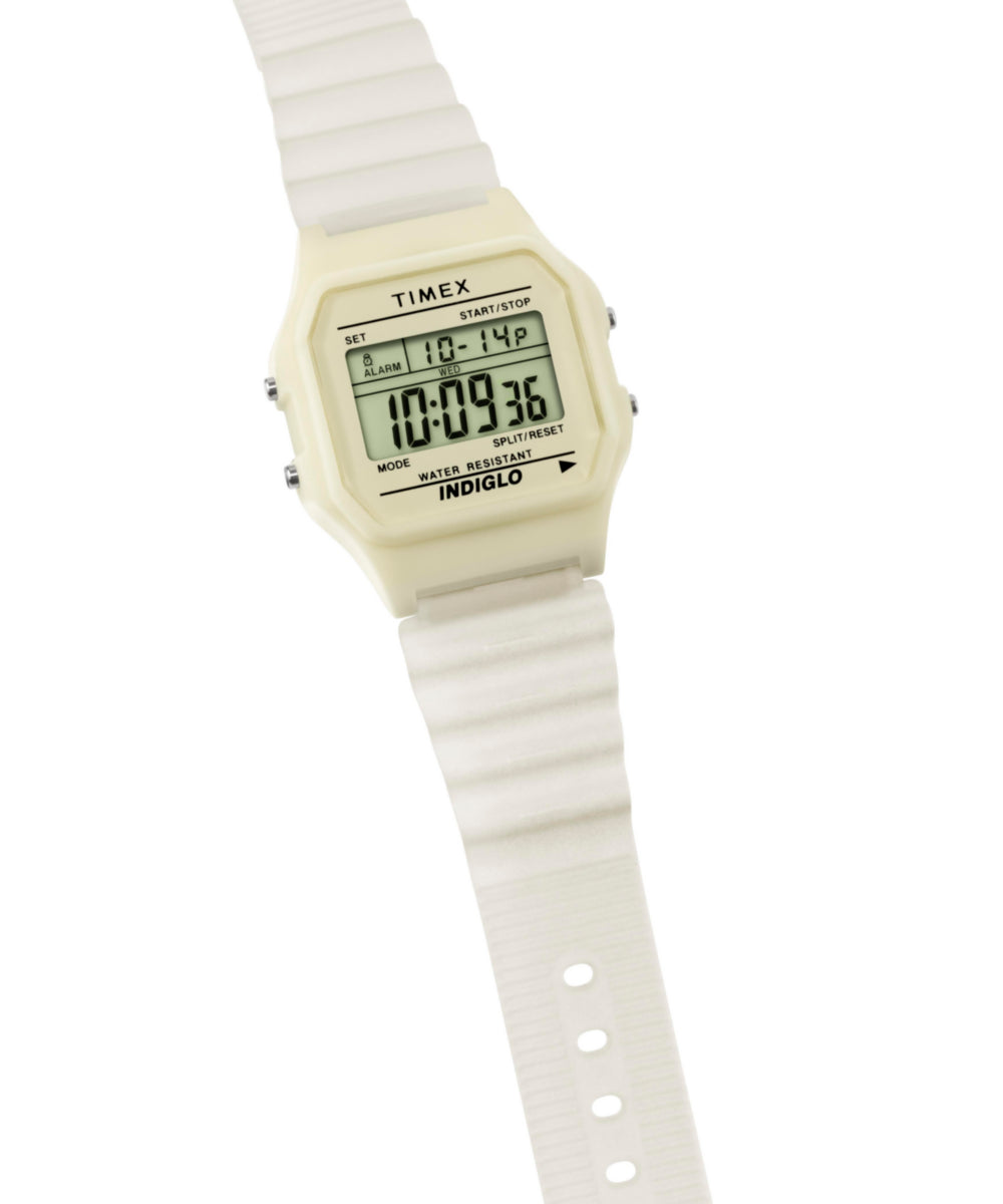 Timex T80 Glow in the Dark 34mm Resin Strap Watch