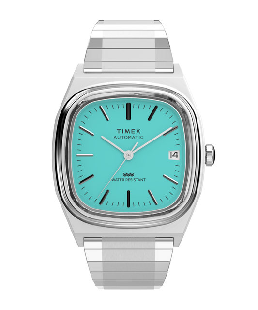 Timex® Automatic 1983 E Line 34mm Stainless Steel Expansion Band Watch