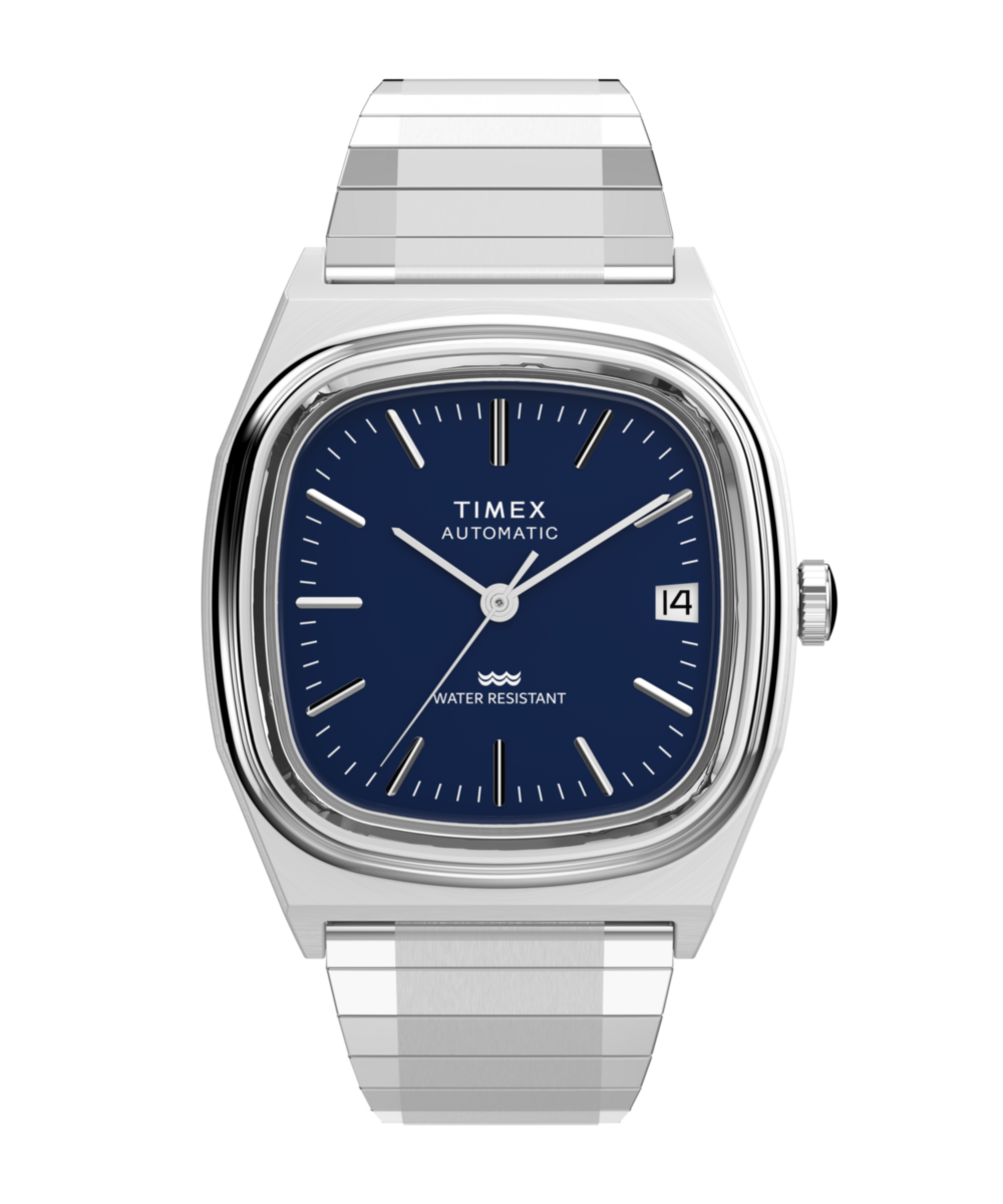 Timex® Automatic 1983 E Line 34mm Stainless Steel Expansion Band Watch