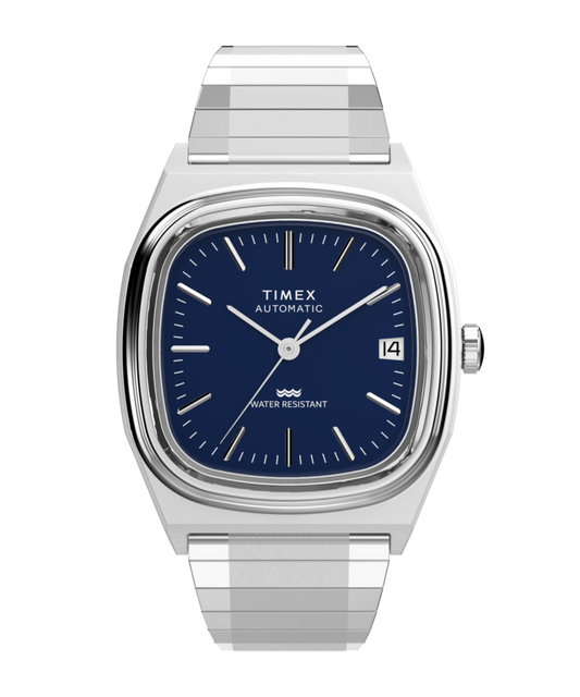Timex® Automatic 1983 E Line 34mm Stainless Steel Expansion Band Watch