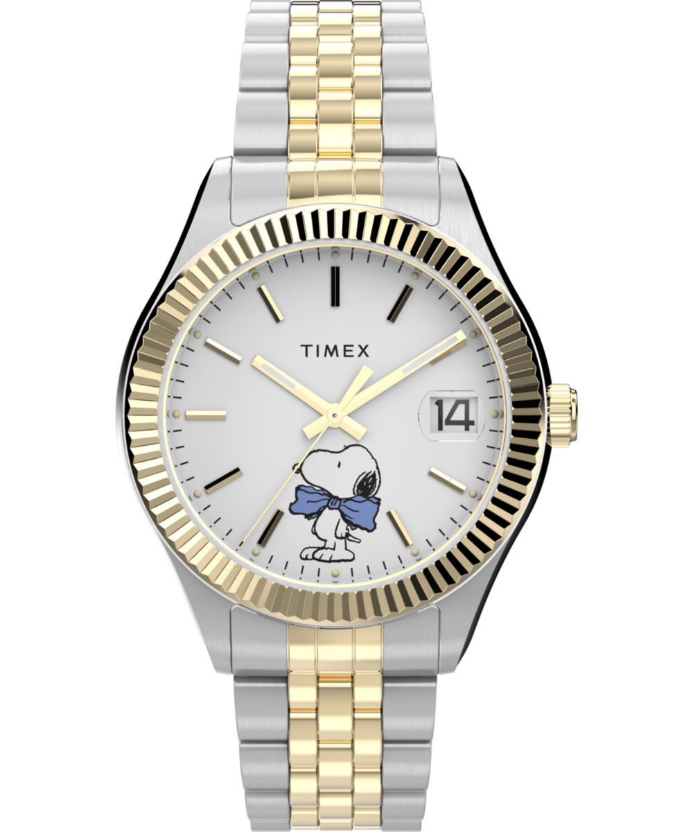 Peanuts® x Timex Legacy Bowtie 34mm Stainless Steel Bracelet Watch