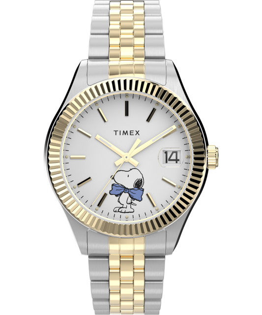 Peanuts® x Timex Legacy Bowtie 34mm Stainless Steel Bracelet Watch