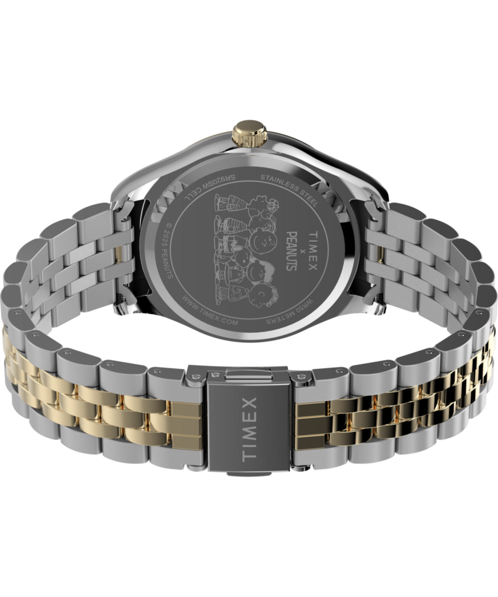 Peanuts® x Timex Legacy Bowtie 34mm Stainless Steel Bracelet Watch