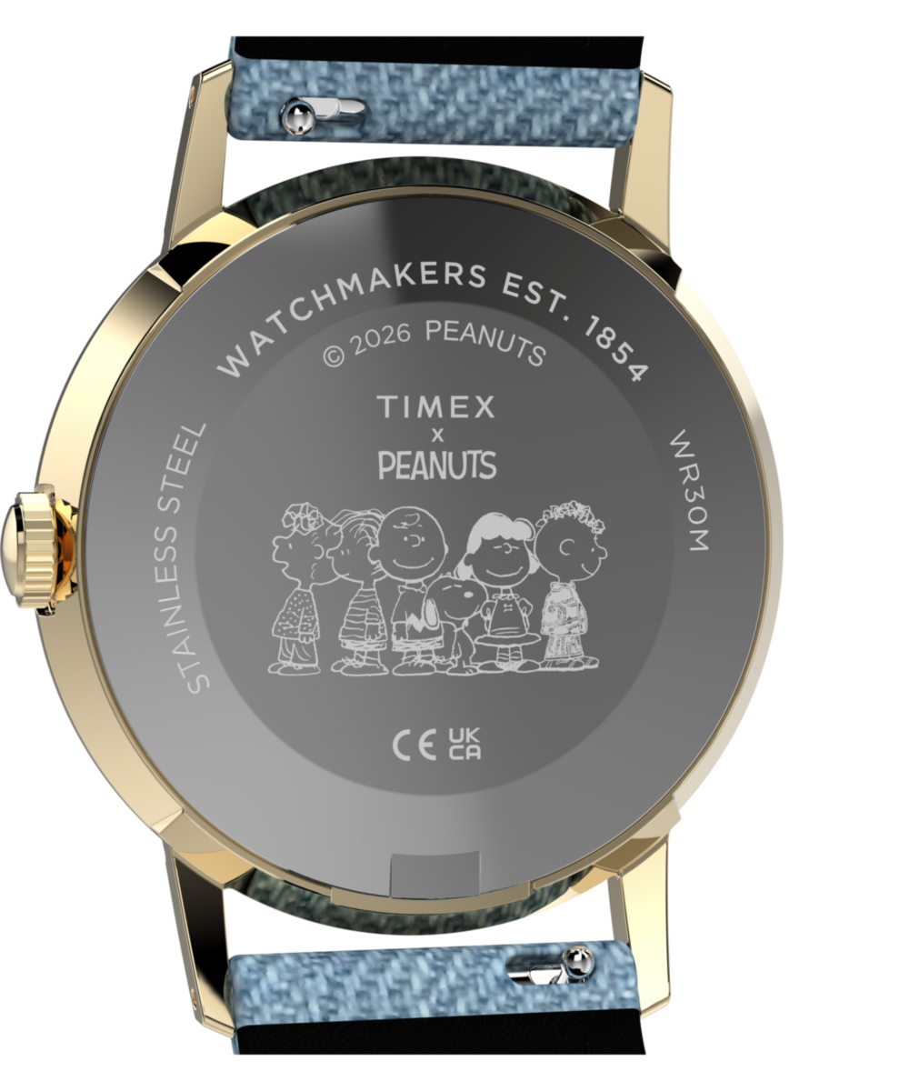 Peanuts® x Timex Marlin® 1965 Reissue Inspired Snoopy Tennis 34mm Fabric Strap Watch