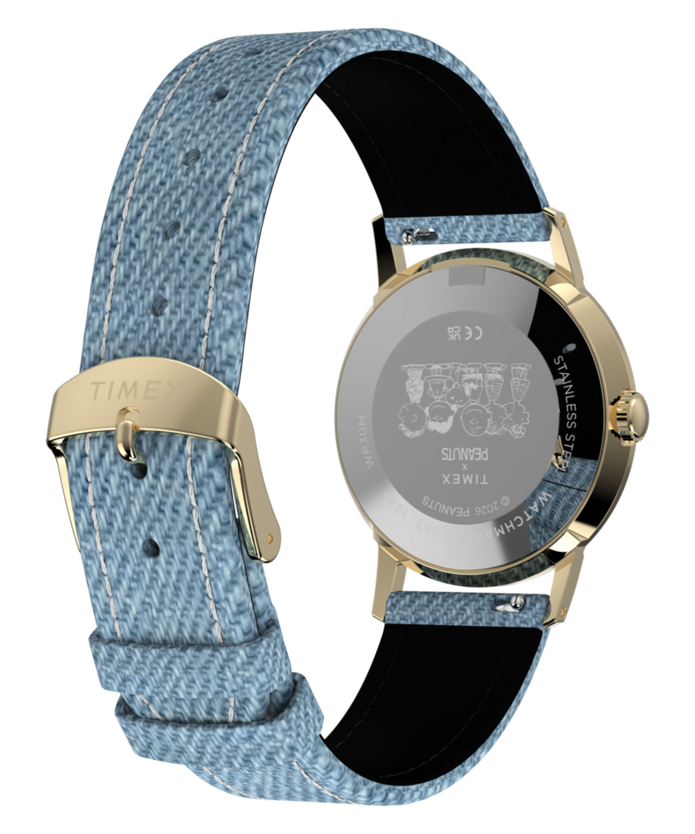 Peanuts® x Timex Marlin® 1965 Reissue Inspired Snoopy Tennis 34mm Fabric Strap Watch