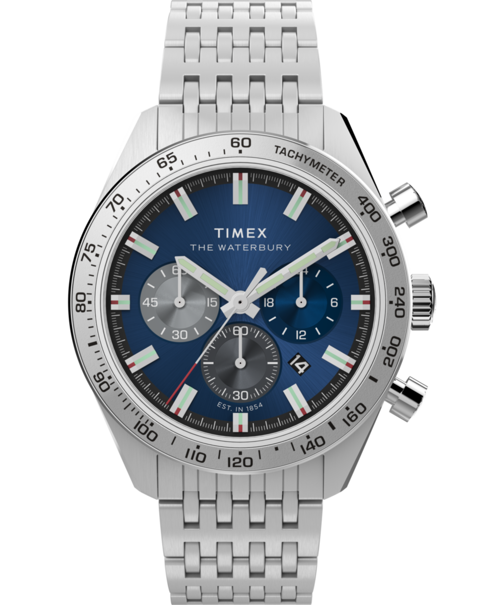 Waterbury Traditional Chronograph 41mm Stainless Steel Bracelet Watch 
