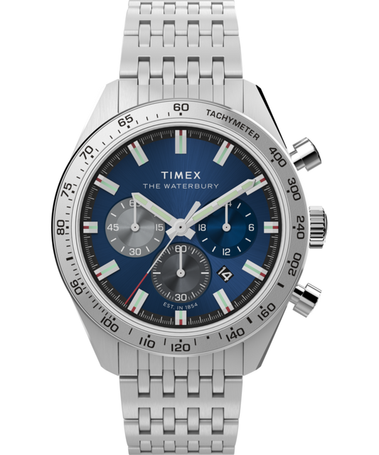Waterbury Traditional Chronograph 41mm Stainless Steel Bracelet Watch 