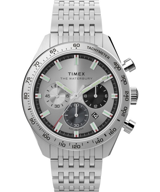 Waterbury Traditional Chronograph 41mm Stainless Steel Bracelet Watch 