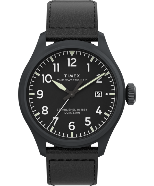 Waterbury Ace 41mm Leather Strap Watch