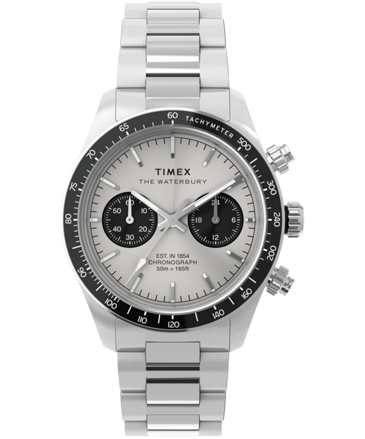 Waterbury Heritage Chronograph 39mm Stainless Steel Bracelet Watch  