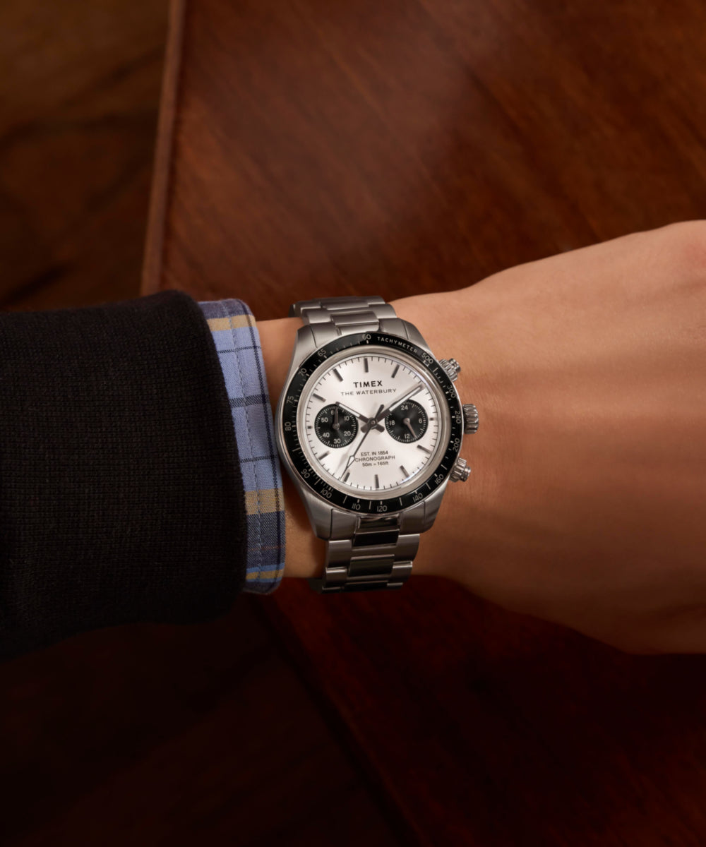 Waterbury Heritage Chronograph 39mm Stainless Steel Bracelet Watch  