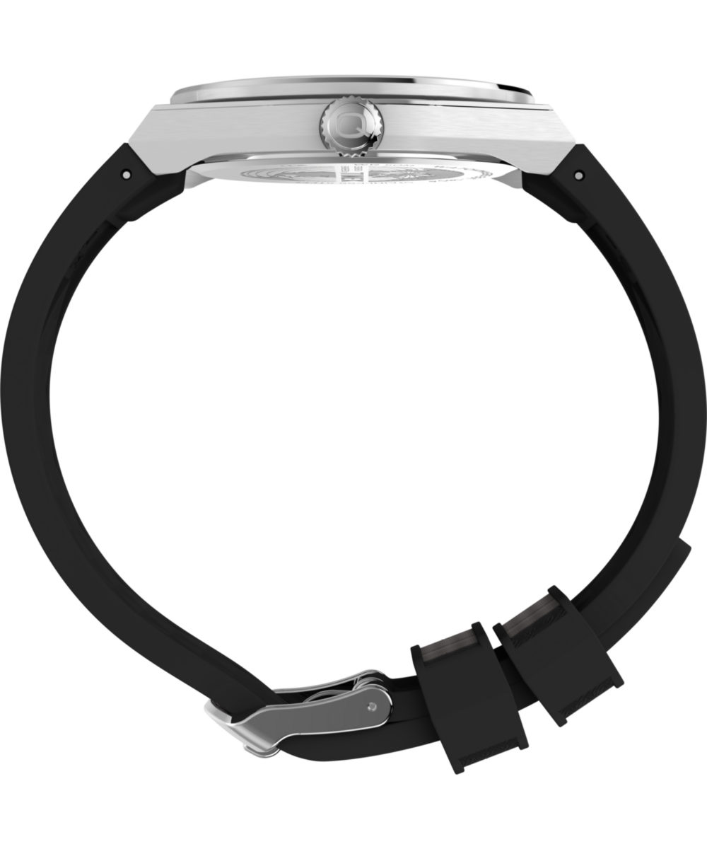 Q Timex Continental GMT 39mm Synthetic Rubber Watch