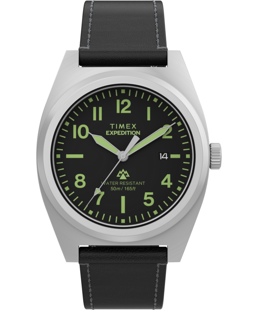 Expedition® Capstone 39mm Eco-Friendly Leather Strap Watch
