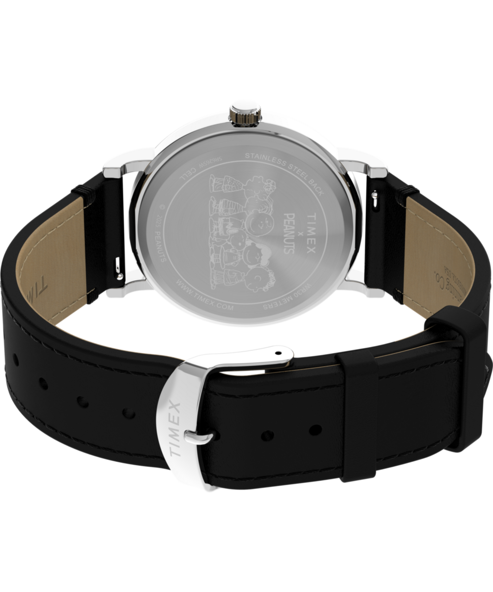 Peanuts® x Timex Weekender Snoopy Dancing 38mm Leather Strap Watch