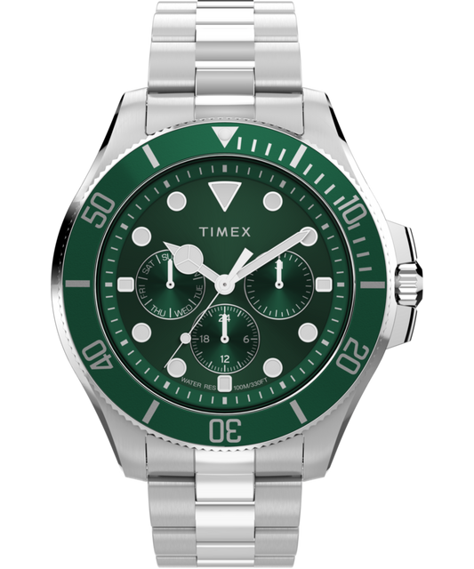Harborside Coast Multifunction 43mm Stainless Steel Bracelet Watch