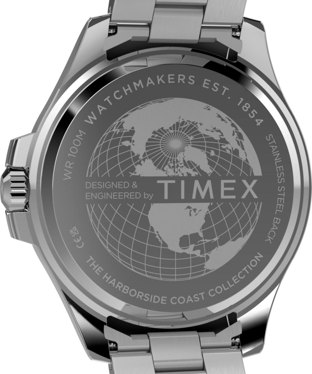 Harborside Coast Multifunction 43mm Stainless Steel Bracelet Watch
