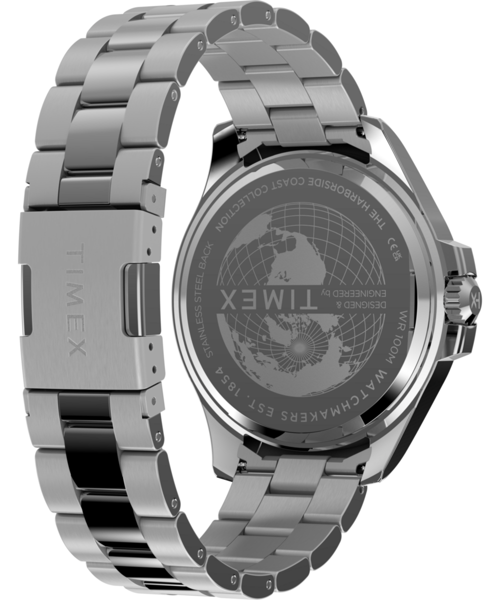 Harborside Coast Multifunction 43mm Stainless Steel Bracelet Watch