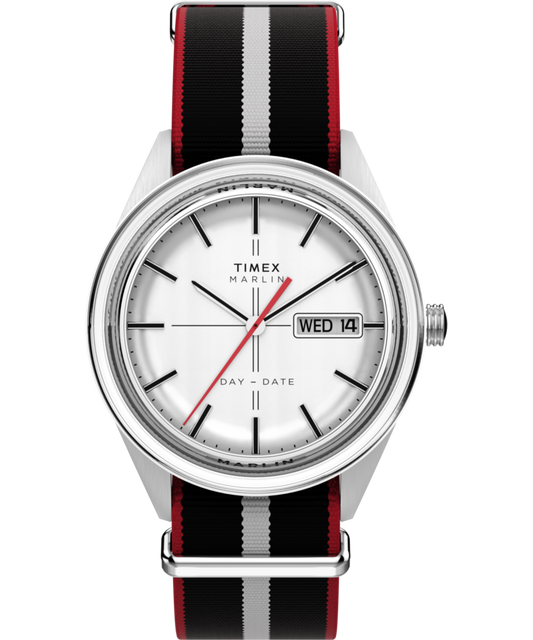 Marlin® Jet Quartz 38mm Fabric Strap Watch