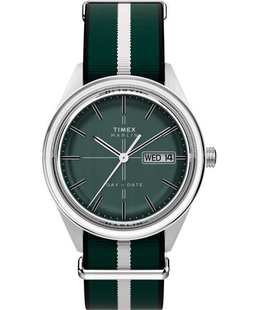 Marlin® Jet Quartz 38mm Fabric Strap Watch