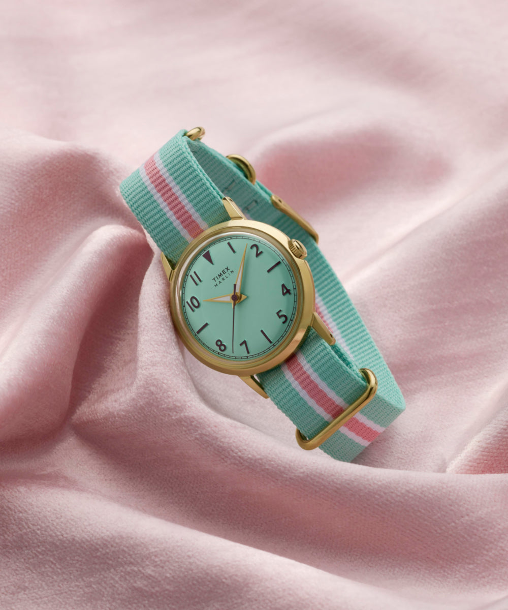 Marlin® 34mm Fabric Strap Watch